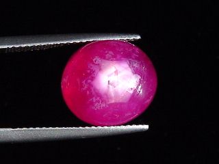 Sternrubin 14,15 Ct. Oval Cabochon - Rosarot - behandelt 12 x 11 mm