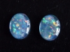 Opal pair 10 x 8 mm oval cabochon triplet - Australia