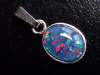 Opal / Edelopal Anhänger 10 x 8 mm Oval Cabochon Triplette - Australien