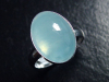 Aquamarin Ring 6,32 Ct. ovaler Cabochon 925 massiv Silber - Größe offen anpassbar