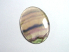 Fluorit 23,92 Ct. bunt gebändert Oval Cabochon