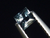 Saphir stahlblau 0,33 Ct. Naturfarbe Carree Tansania